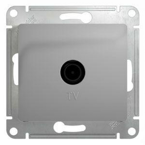 Розетка телевизионная оконечная TV 1-м СП Glossa 1дБ механизм алюм. SE GSL000391 GSL000391