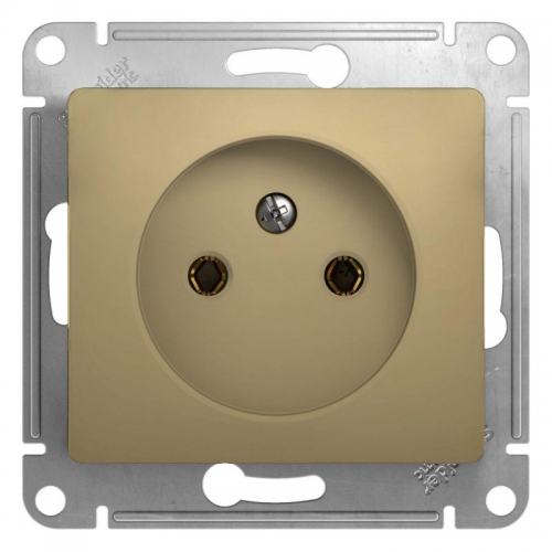 Розетка 1-м СП Glossa 16А IP20 без заземл. механизм титан SE GSL000441 GSL000441