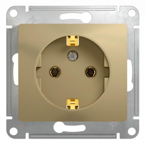 Розетка 1-м СП Glossa 16А IP20 с заземл. механизм титан SE GSL000443 GSL000443