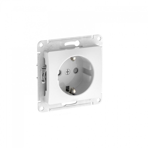 Розетка Glossa 16А с заземл. защ. шторки быстрозажим. клем. механизм бел. SE GSL000145S GSL000145S