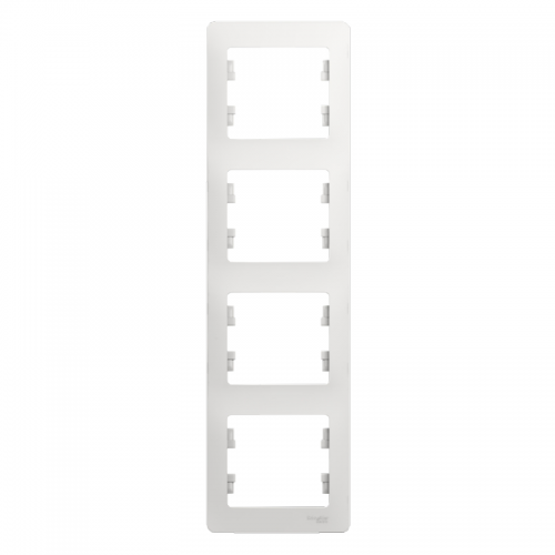 Рамка 4-м Glossa вертикал. бел. SE GSL000108 GSL000108