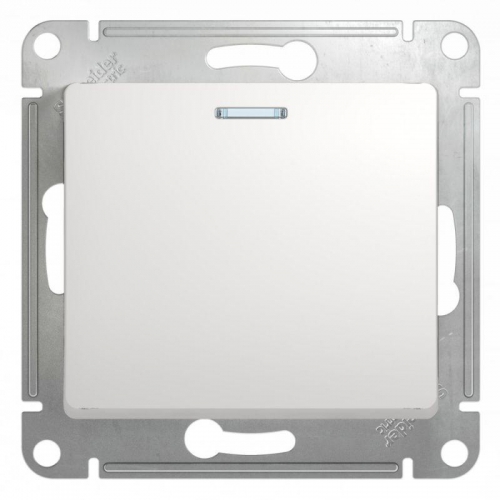 Выключатель 1-кл. СП Glossa 10А IP20 (сх. 1а) 10AX с подсветкой механизм бел. SE GSL000113 GSL000113