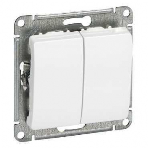 Выключатель 2-кл. СП Glossa 10А IP20 (сх. 5) 10AX механизм бел. SE GSL000151 GSL000151