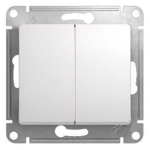 Переключатель проходной 2-кл. СП Glossa 10А IP20 (сх. 6/2) 10AX механизм бел. SE GSL000165 GSL000165