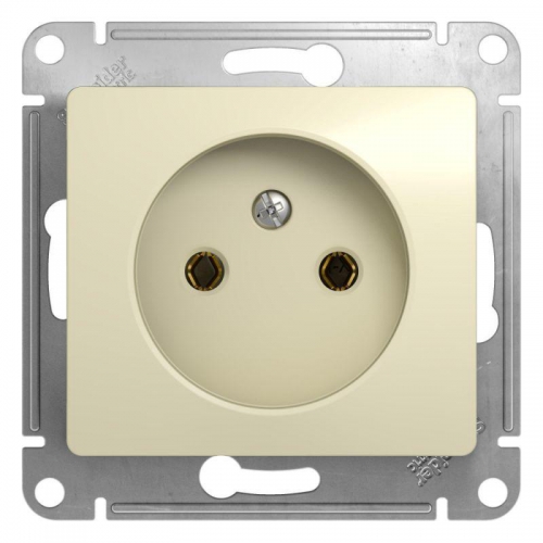 Розетка 1-м СП Glossa 16А IP20 без заземл. механизм беж. SE GSL000241 GSL000241