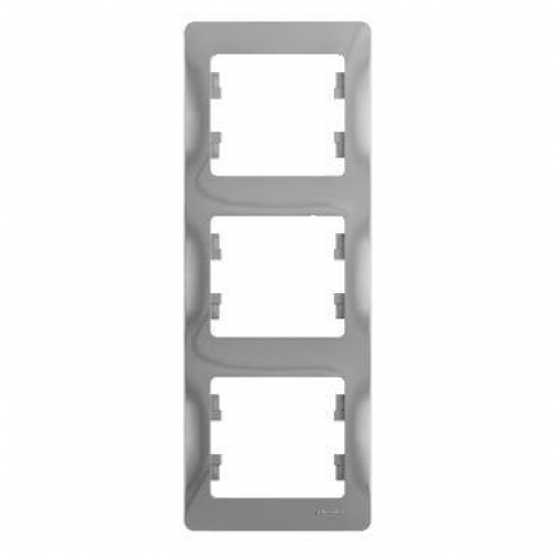 Рамка 3-м Glossa вертикал. алюм. SE GSL000307 GSL000307