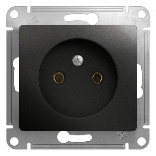 Розетка 1-м СП 1мод. Glossa 16А IP20 250В без заземл. механизм антрацит SE GSL000741 GSL000741