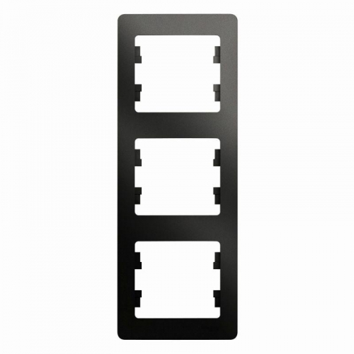 Рамка 3-м Glossa вертикал. антрацит SE GSL000707 GSL000707