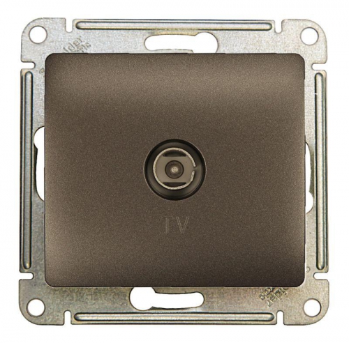 Розетка телевизионная оконечная TV 1-м СП Glossa 1дБ механизм графит SE GSL001391 GSL001391