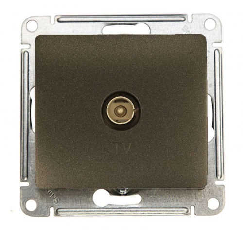 Розетка телевизионная TV Glossa коннектор механизм антрацит SE GSL000793 GSL000793