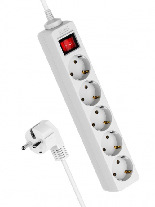 Удлинитель 5х3м с заземл. 16А IP20 ПВС 3х1 с выкл. КОСМОС YKsm3m-5g-Z-V(K) YKsm3m-5g-Z-V(K)