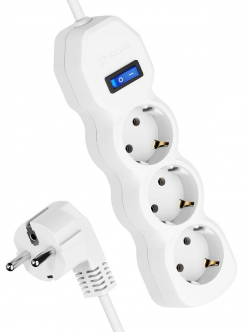 Удлинитель 3х3м с заземл. 10А IP20 ПВС 3х0.75 с выкл. КОСМОС YKsm3m-3g-Z-V(10A)P YKsm3m-3g-Z-V(10A)P