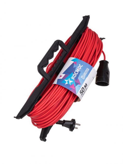 Удлинитель-шнур на рамке 1х50м 6А IP20 1.3кВт ПВС 2х0.75 КОСМОС YPKsm50m-1g(6A) YPKsm50m-1g(6A)