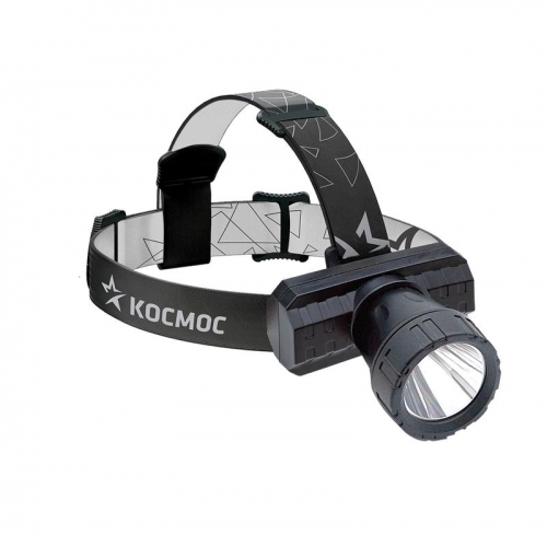 Фонарь налобный 3Вт ХРЕ литий 800mAh зарядка от micro USB шнур в компл. КОСМОС KocAcHead3W KocAcHead3W