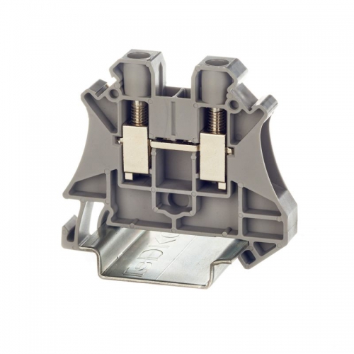 Клемма проходная винтовой зажим 2 точки подключения 6кв.мм сер. DKC TUR-6 TUR-6