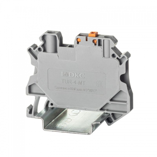 Клемма расцепительная винтовой зажим 2 точки подключения 4кв.мм сер. DKC TUR-4-MT TUR-4-MT