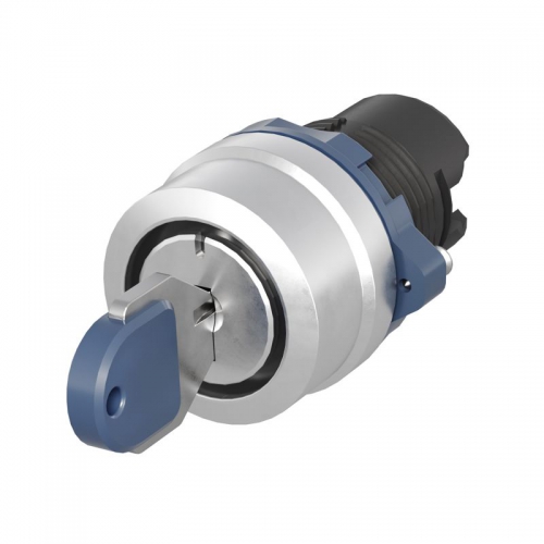 Головка переключателя с ключом на 3 положения с возвратом стандартная ручка алюм. черн. DKC M22S-KM3A M22S-KM3A