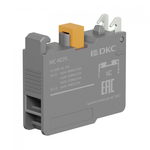 Блок контактный с клеммными зажимами под винт нормально-замкнутый DKC MC-NCPS MC-NCPS