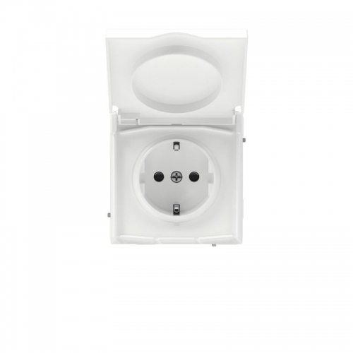 Розетка силовая KANT IP44 2P+E защ. шторки с крышкой бел. магнолия DKC 7000013 7000013