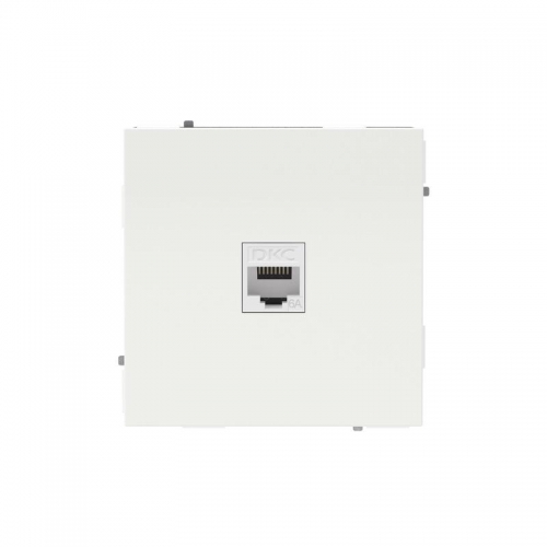 Розетка компьютерная 1-м KANT RJ45 кат.6A без шторки бел. магнолия DKC 7000673 7000673