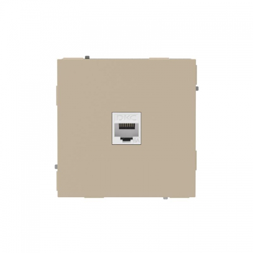 Розетка компьютерная 1-м KANT RJ45 кат.6A без шторки ванильн. марципан DKC 7015673 7015673