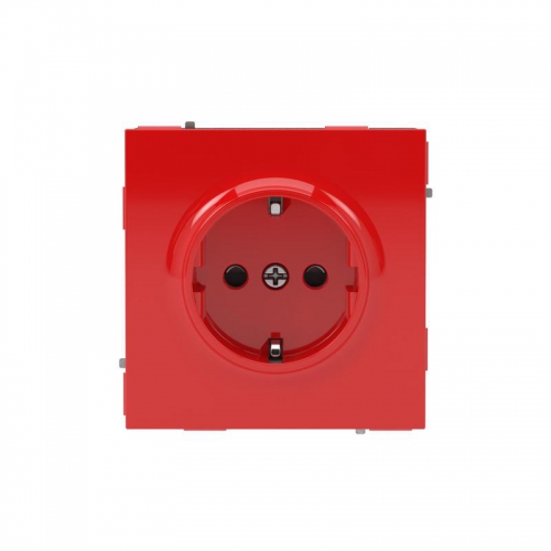 Розетка силовая KANT 2P+E защ. шторки красн. сатин DKC 7001003 7001003
