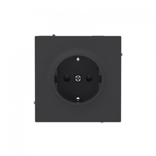 Розетка силовая KANT 2P+E без шторки черн. уголь DKC 7012033 7012033
