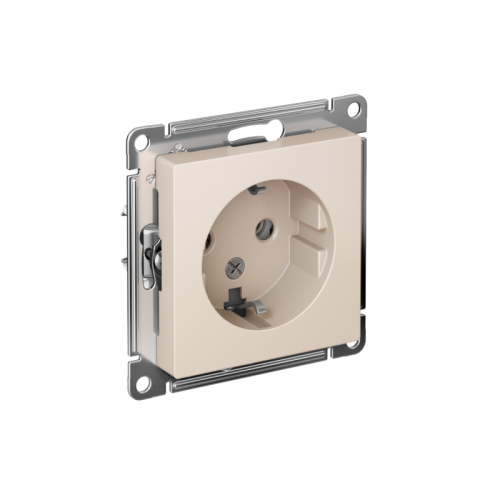 Механизм розетки 1-м СП Atlas Design с заземл. 16А беж. SchE ATN000243 ATN000243
