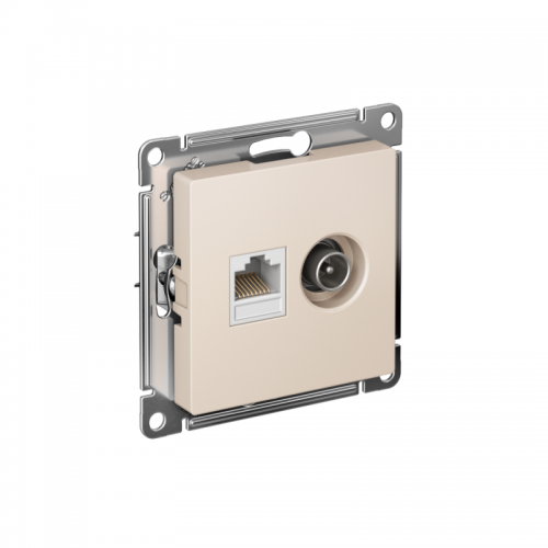 Механизм розетки 2-м Atlas Design комп. RJ45 кат.5E+TV беж. SchE ATN000289 ATN000289