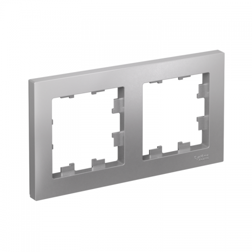 Рамка 2-м Atlas Design универс. алюм. SchE ATN000302 ATN000302