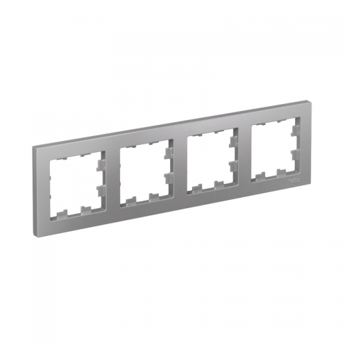 Рамка 4-м Atlas Design универс. алюм. SchE ATN000304 ATN000304