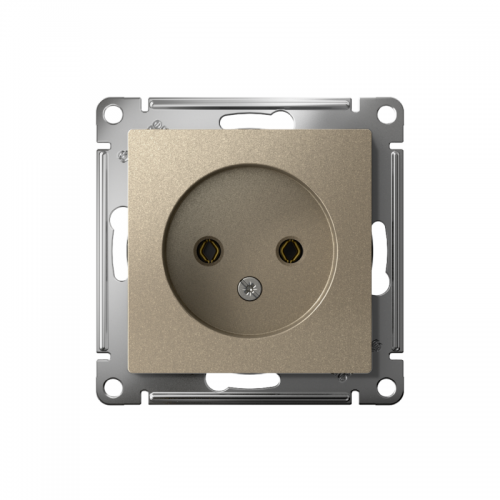 Механизм розетки 1-м СП Atlas Design без заземл. 16А шампань SchE ATN000541 ATN000541