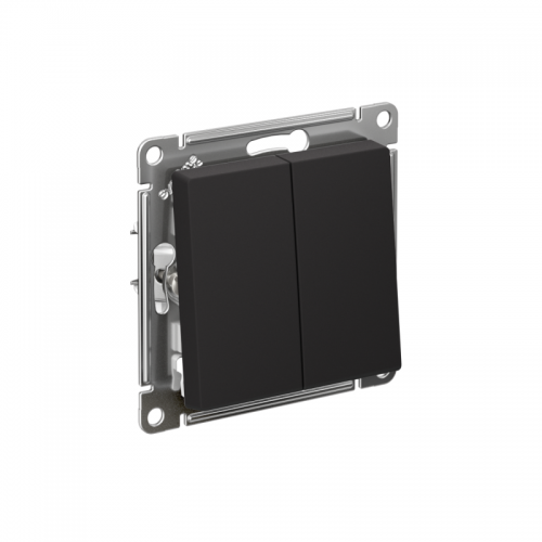 Механизм переключателя 2-кл. СП Atlas Design 10А IP20 (сх. 6/2) 10AX карбон SchE ATN001065 ATN001065