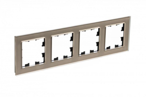 Рамка 4-м Atlas Design NATURE стекло шампань SchE ATN320504 ATN320504