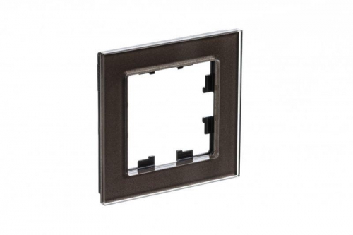 Рамка 1-м Atlas Design NATURE стекло мокко SchE ATN320601 ATN320601