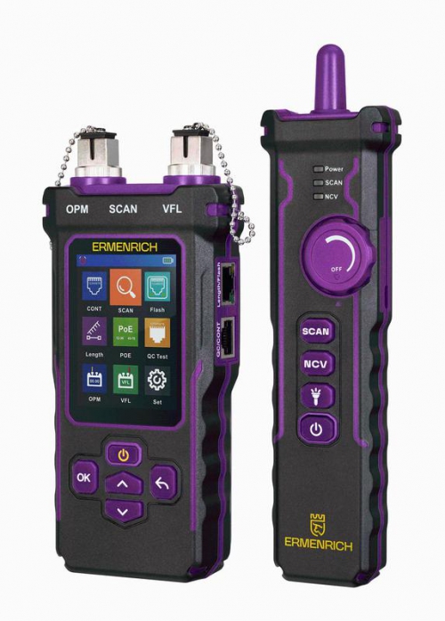 Тестер кабельный многофункциональный NetGeeks NP60 фиолет. Ermenrich 84551 84551