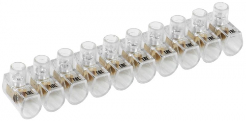 Зажим винтовой концевой изолированный КЗВИ 2.5кв.мм (10х1) IEK UZVK-025-10 UZVK-025-10