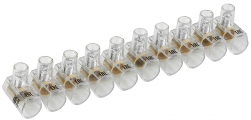 Зажим винтовой концевой изолированный КЗВИ 6.0кв.мм (10х1) IEK UZVK-06-10 UZVK-06-10