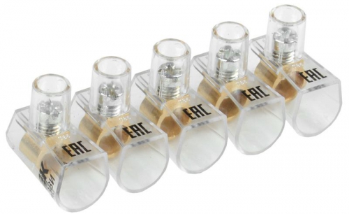 Зажим винтовой концевой изолированный КЗВИ 10 кв.мм (5х1) IEK UZVK-10-5 UZVK-10-5