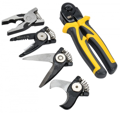 Пассатижи многофункциональные ARMA2L 3 K1 с насадками 4в1 IEK A2L3-NP10-K1-N04-04 A2L3-NP10-K1-N04-04