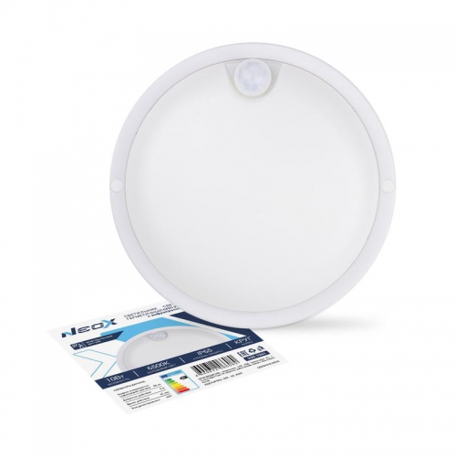 Светильник светодиодный СПП ИД-1065-КРУГ 10Вт 6500К IP65 900лм 140мм герметичный с инфракрасным датчиком NEOX 4690612066080 4690612066080