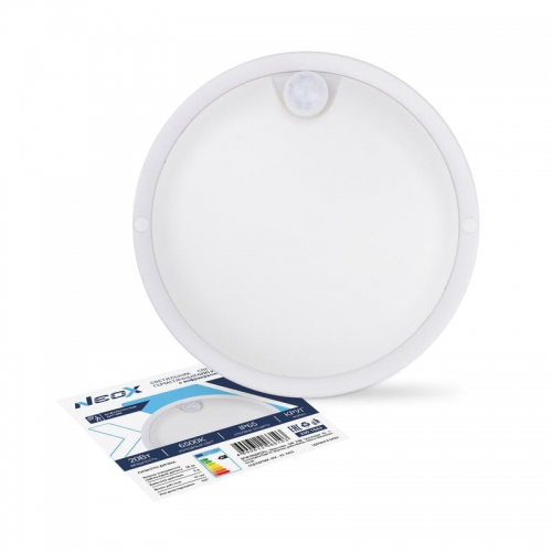 Светильник светодиодный СПП ИД-2065-КРУГ 20Вт 6500К IP65 1800лм 155мм герметичный с инфракрасным датчиком NEOX 4690612066103 4690612066103