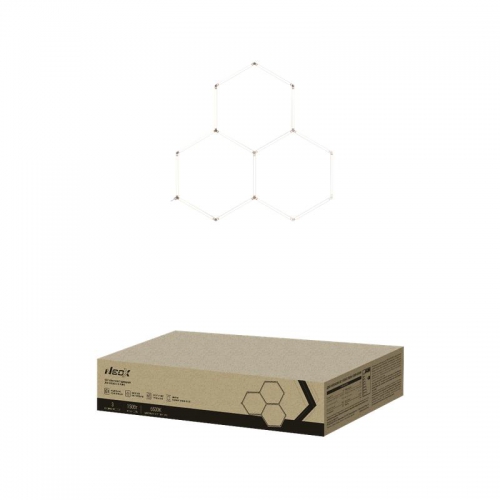 Светильник светодиодный ДБО-HEXAGON 3С-15065 150Вт 6500К 230В 1617х1611мм 3 соты 0.5м шнур с вилкой NEOX 4690612066615 4690612066615