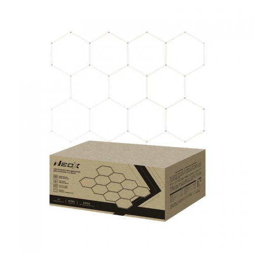 Светильник светодиодный ДБО-HEXAGON 11С-46065 460Вт 6500К 230В 3256х2350мм 11 сот 0.5м шнур с вилкой NEOX 4690612066646 4690612066646