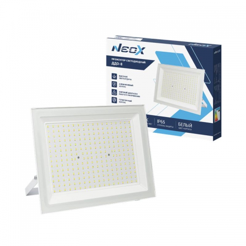 Прожектор светодиодный ДДО-8 200Вт 6500К IP65 20000лм 230В 100лм/Вт бел. NEOX 4690612066691 4690612066691