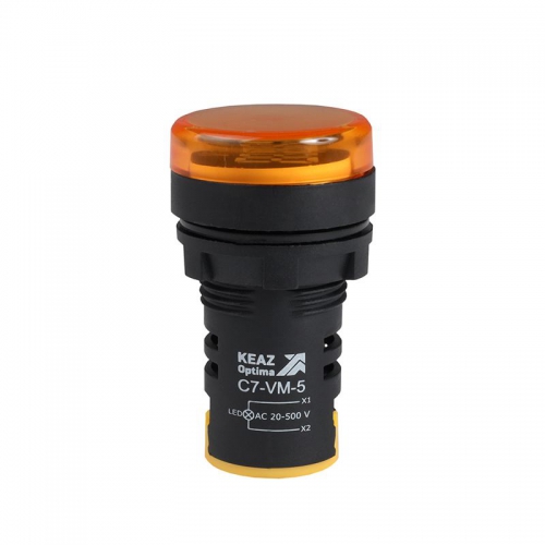 Индикатор напряжения OptiSignal Compact D22 С7-VM-5 желт. 20-500В AC AD22VM КЭАЗ 362190 362190