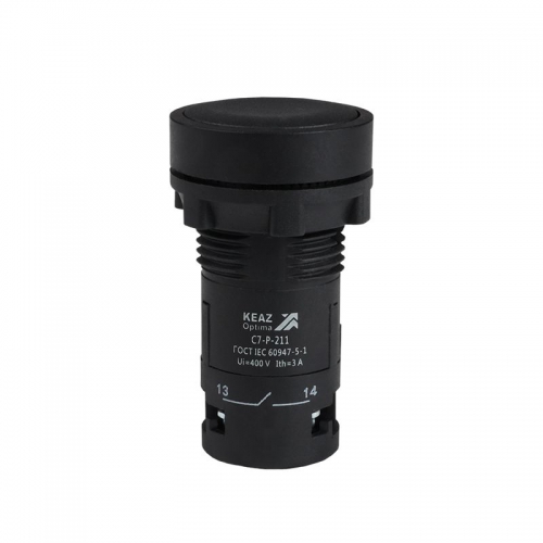 Кнопка OptiSignal Compact D22 С7-P-211 черн. 1НО+1НЗ XB7NA25 КЭАЗ 362043 362043