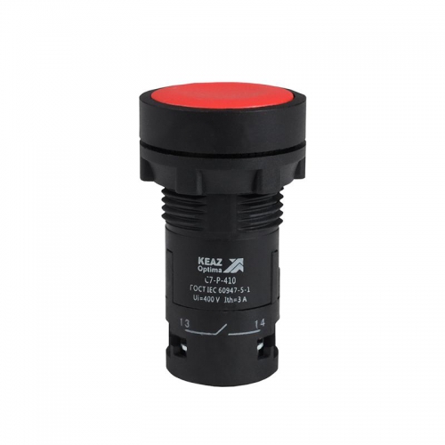 Кнопка OptiSignal Compact D22 С7-P-410 красн. 1НО XB7NA41 КЭАЗ 362033 362033