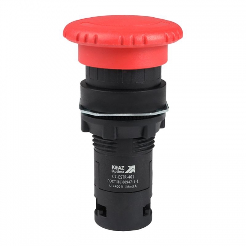 Кнопка аварийного останова OptiSignal Compact D22 С7-ESTR-401 красн. 1НЗ XB7ES542P КЭАЗ 362129 362129