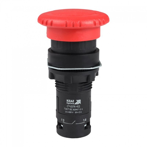 Кнопка аварийного останова OptiSignal Compact D22 С7-ESTR-411 красн. 1НО+1НЗ XB7ES545P КЭАЗ 362131 362131